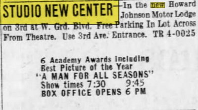 New Center Cinema - Nov 02 1967 Article